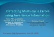 Detecting Multi-cycle Errors using Invariance Information