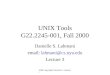UNIX Tools G22.2245-001, Fall 2000