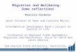 Migration and Wellbeing:  Some reflections