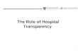 The Role of Hospital Transparency