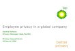 Employee privacy in a global company