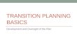Transition Planning Basics
