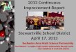 2013 Continuous Improvement Report Stewartville School District April 17, 2013