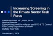 Increasing Screening in the Private Sector Task Force