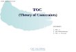 1. TOC  개요 2. TOC Methodology      3. TOC  추진  Process