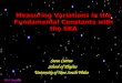 Measuring Variations in the Fundamental Constants with the SKA