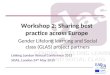 Workshop 2: Sharing best practice across Europe
