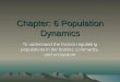 Chapter: 6 Population Dynamics