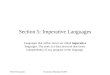 Section 5: Imperative Languages