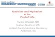 Nutrition and Hydration  at the  End of Life