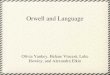 Orwell and Language