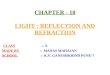CHAPTER - 10 LIGHT : REFLECTION AND REFRACTION