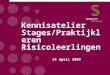 Kennisatelier Stages/Praktijkleren Risicoleerlingen
