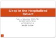 Sleep in the Hospitalized Patient