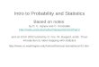 Intro to Probability and Statistics