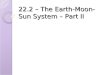 22.2 – The Earth-Moon-Sun System – Part II