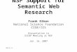 NSF Support for Semantic Web Research