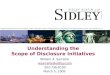 Understanding the  Scope of Disclosure Initiatives