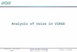 Analysis of noise in VIRGO