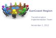 SunCoast Region Transformation Implementation Team November 2, 2012