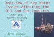 Overview of Key Water Issues Affecting the Oil and Gas Industry
