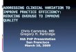 Chris Cammisa, MD Gregory H. Partridge IHA P4P Presentation San Francisco March 10, 2009