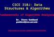 CSCE 310J: Data Structures & Algorithms