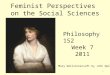 Feminist Perspectives  on the Social Sciences