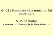 G4021 Magmatická a metamorfní petrologie 5 . P-T-t dráhy v metamorfovaných horninách