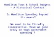 Hamilton Town & School Budgets - A Historical Context. Is Hamilton Spending Beyond its means?