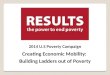 2014 U.S Poverty Campaign Creating Economic Mobility:  Building Ladders out of Poverty
