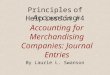 Accounting for Merchandising Companies: Journal Entries