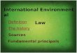 International Environmental                     Law