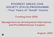POOREST AREAS CIVIL SOCIETY (PACS) PROGRAMME - Four Years of “Small” Grants
