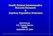 Health-Related Administrative  Records Research  &  Daytime Population Estimates