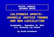 CALIFORNIA UPDATE—  JUVENILE JUSTICE TRENDS AND NEW LEGISLATION Roundtable - September 13, 2014