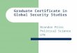 Graduate Certificate in Global Security Studies