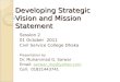 Developing Strategic Vision and Mission Statement