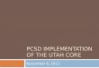 PCSD Implementation of the Utah Core