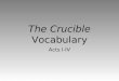 The Crucible  Vocabulary