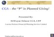 CGA  – the “P” in Planned Giving!