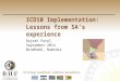 ICD10 Implementation: Lessons from SA’s experience
