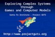 Exploring Complex Systems through  Games and Computer Models Santa Fe Institute – Project GUTS