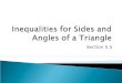 Inequalities for Sides and Angles of a Triangle