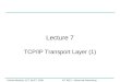 Lecture 7 TCP/IP Transport Layer (1)