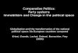 Comparative Politics: Party systems Immobilisim and Change in the political space