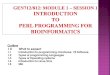 Gen712/812: Module 1 – Session 1 Introduction  to  Perl programming for Bioinformatics