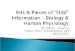Bits & Pieces of “Odd” Information – Biology & Human Physiology