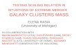 TESTING SCALING RELATION IN SITUATIONS OF EXTREME MERGER GALAXY CLUSTERS MASS