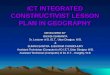 ICT INTEGRATED CONSTRUCTIVIST LESSON PLAN IN GEOGRAPHY
